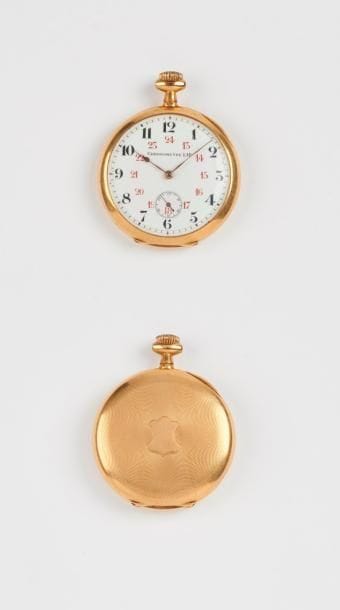 Montre de gousset en or jaune (750).

Cadran...