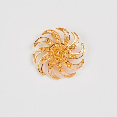 Broche- pendentif soleil en or jaune (750)

Poids...