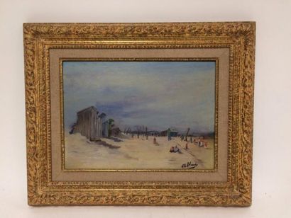 Ecole du XXème siècle


Sur la plage. 

Huile...