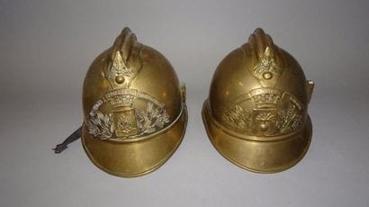 Deux casque de Sapeur-Pompier. Modèle 1885...