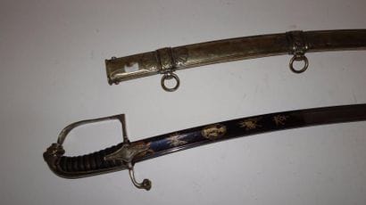 FRANCE

Sabre de cavalerie en laiton argenté.

Garde...