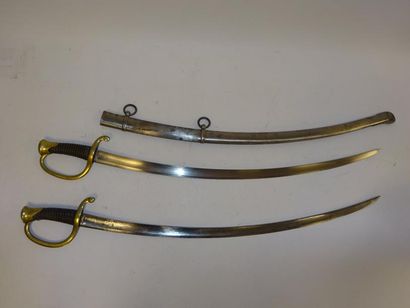 Deux sabres de canonnier monté, modèle 1829.
-...