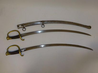 Deux sabres de canonnier monté, modèle 1829.
-...