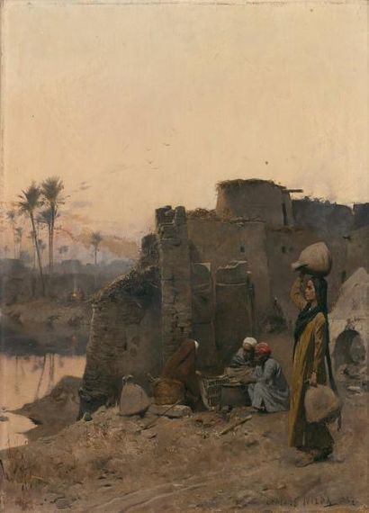 Charles WILDA (1854-1907)

La porteuse d'eau,...