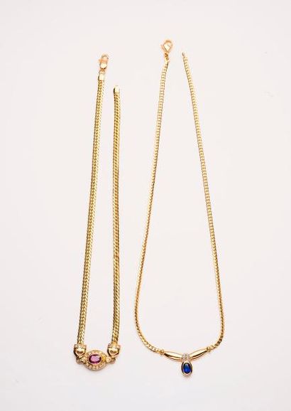 Collier en or jaune (750) à maille gourmette...