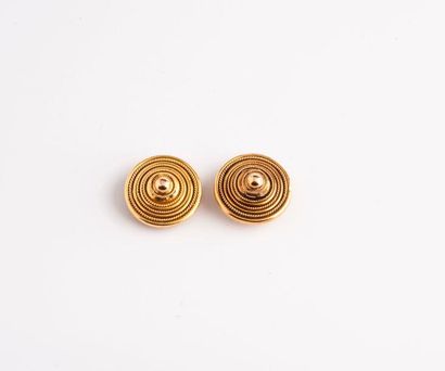 Paire de boutons de manchette en or jaune...