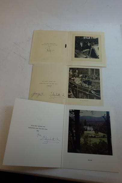 Trois cartes de voeux de la famille d'Angleterre...