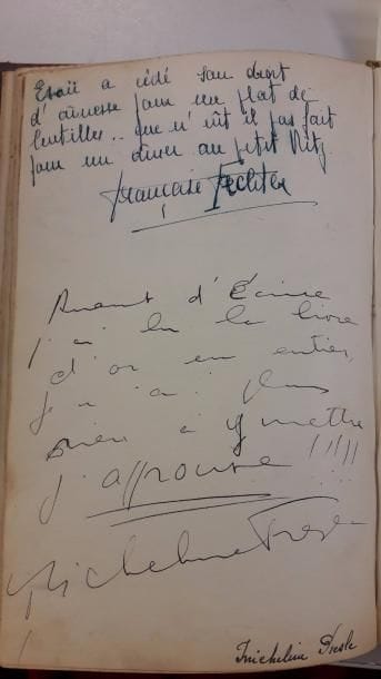 Livre d'or du 'Petit Ritz' ou 'Bout à rats'...