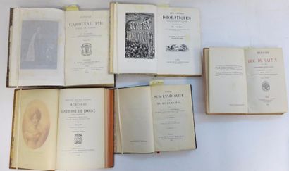 Cinq volumes :

- BOIGNE (Comtesse de), Mémoires...