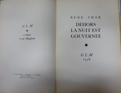 CHAR (René)


Dehors la nuit est gouvernée.

Paris,...