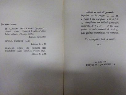CHAR (René)


Dehors la nuit est gouvernée.

Paris,...