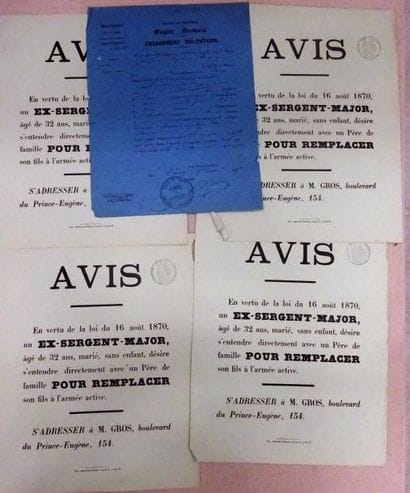 AVIS de remplacement militaire.

Réunion...