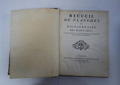 Recueil de planches du Dictionnaire des Beaux-Arts,...