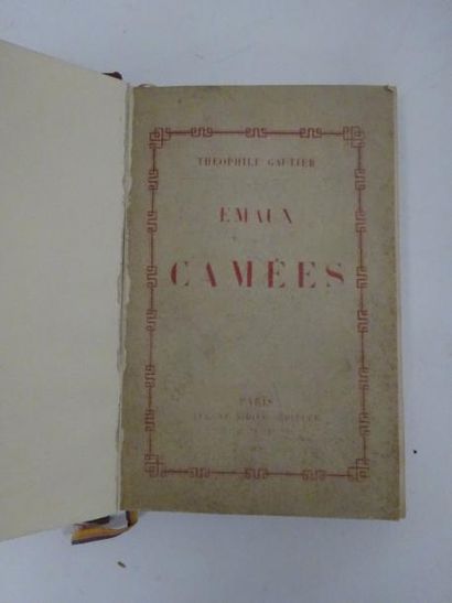 GAUTIER (Théophile)


Emaux Camées.

Paris,...