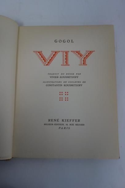GOGOL (Nicolas)


Viy.

René Kieffer Editeur,...