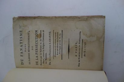 LAHARPE (Jean-François)


Du fanatisme dans...