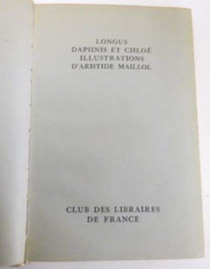LONGUS 

Daphnis et Chloé. 

Club des libraires...
