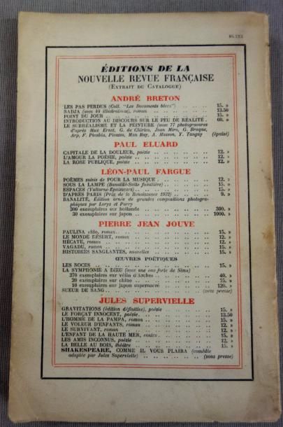 MICHAUX (Henri)


La Nuit remue.

Paris,...