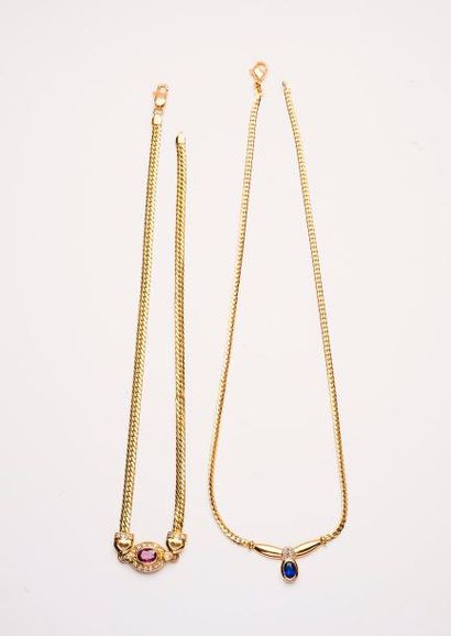 Collier en or jaune (750) à maille gourmette...