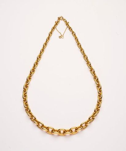 Collier en or jaune (750) à maille jaserson...