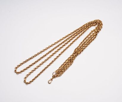 Chaîne de montre formant collier double rang...