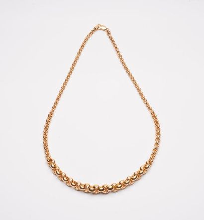 Collier en or jaune (750) à maille jaseron...