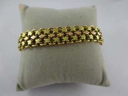 Bracelet articulé en or de deux tons (750),...