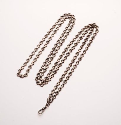 Chaîne de montre en argent (925) à maille...