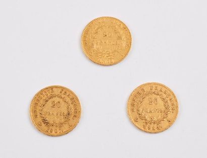 FRANCE

Premier Empire.

Lot de trois pièces...