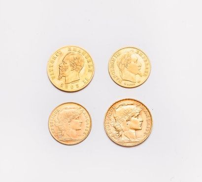 FRANCE 

- Une pièce de 10 Francs or Napoléon...
