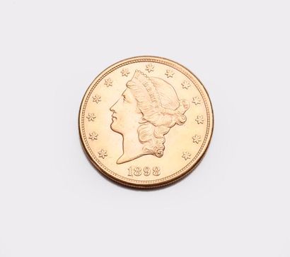ETATS UNIS

Pièce de 20 dollars or jaune.

1898.

Poids...