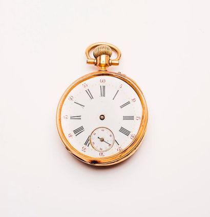 Montre de gousset en or jaune (750).

Cadran...