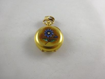 Petite montre de col en or jaune (750) 

Couvercle...