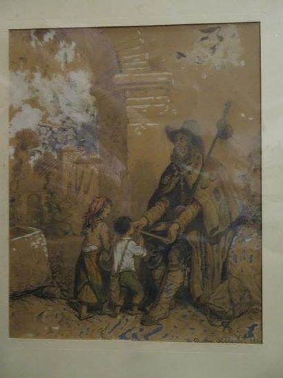 Le pèlerin de Saint Jacques de Compostelle.

Dessin...
