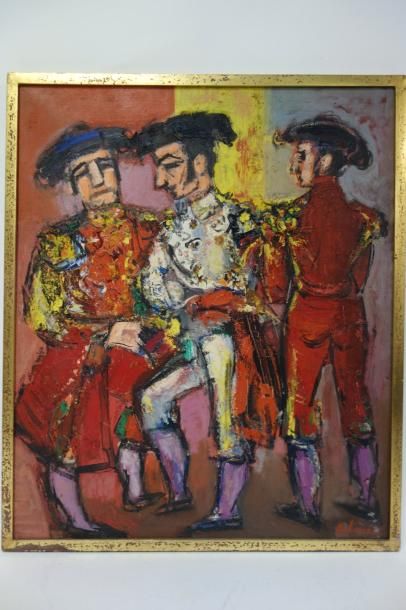 A LENI ou LEYE 


Trois toréadors. 

Huile...