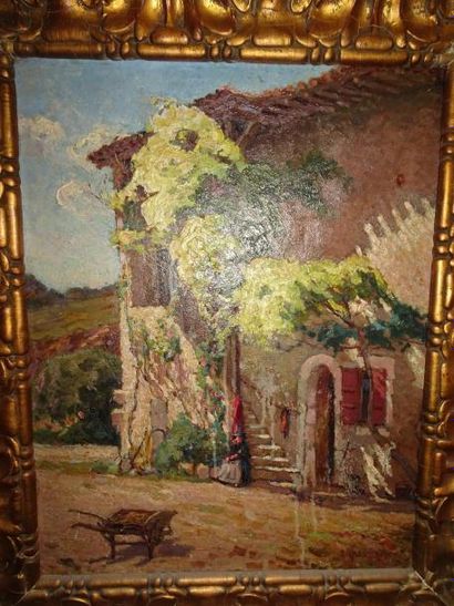 Emile CHAUMONT.


Escalier couvert de glycine...