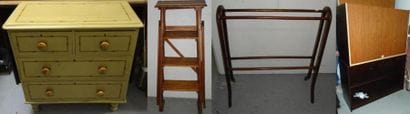 
Lot de meubles :

- Commode en bois laqué...