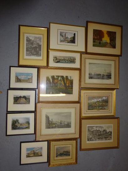 Lot de 11 pièces encadrées :

- D’après Joseph...