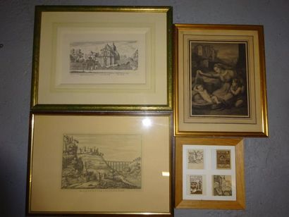 4 pièces encadrées :

- D’après Jean II MAROT...
