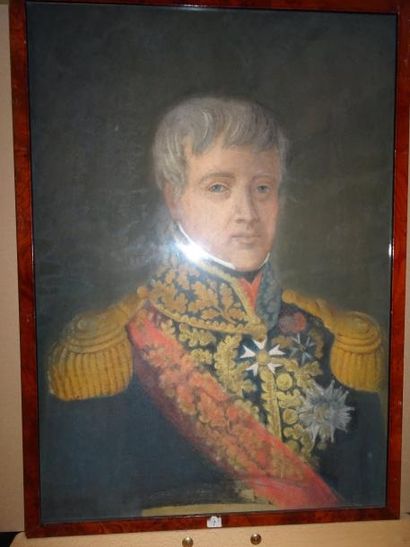 Portrait d'homme avec écharpe et insignes...
