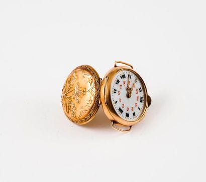 Montre de col en or jaune (750), transformée...
