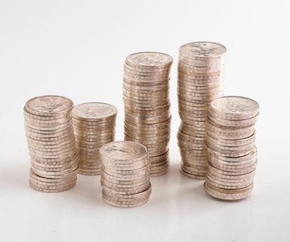 Lot de pièces de 5 Francs en argent (min....