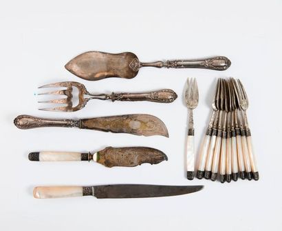 Ensemble de couverts à gâteaux, à manches...