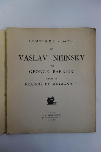 NIJINSKY (Vaslav) et BARBIER (Georges)
Dessins...