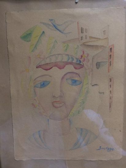 Leopold SURVAGE (1879-1968)
Ecole française
Couple...