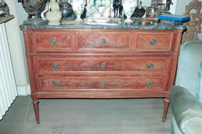 Commode bureau en acajou et placage d’acajou,...