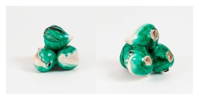 CHINE - XIXème siècle

- une boîte en porcelaine...