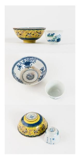 CHINE


- Sorbet en porcelaine à décor polychrome...