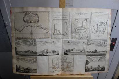 Ensemble de 27 cartes et de 28 élévations...