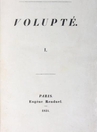 SAINTE-BEUVE (Charles-Augustin)
Volupté....